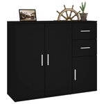 vidaXL Buffet Noir 91x29 5x75 cm Bois d'ingénierie