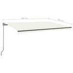 vidaXL Auvent automatique sur pied 500x350 cm Crème