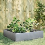 vidaXL Lit surélevé de jardin 100x100x25 cm acier inoxydable