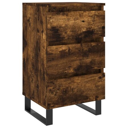 vidaXL Table de chevet chêne fumé 40x35x69 cm bois d’ingénierie