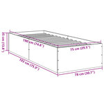 vidaXL Cadre de lit sans matelas chêne sonoma 75x190 cm