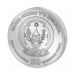 Pièce de monnaie 50 Francs Rwanda 2023 1 once argent BU – Crocodile du Nil