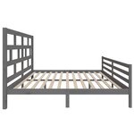 vidaXL Cadre de lit Gris Bois de pin massif 200x200 cm