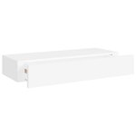 vidaXL Étagère à tiroir murale Blanc 60x23 5x10 cm MDF