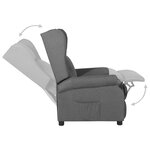 vidaXL Fauteuil inclinable Gris clair Tissu