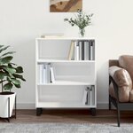 vidaXL Armoire à étagères blanc brillant 69 5x32 5x90 cm
