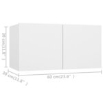 vidaXL Ensemble de meubles TV 6 Pièces Blanc Bois d'ingénierie