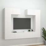 vidaXL Ensemble de meubles TV 6 Pièces Blanc Bois d'ingénierie