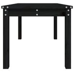 vidaXL Table de jardin noir 82 5x50 5x45 cm bois massif de pin