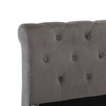 vidaXL Cadre de lit Gris Velours 140x200 cm