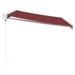 vidaXL Auvent manuel rétractable bordeaux 350x250 cm