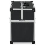 vidaXL Boîte à outils 38x22 5x34 cm Noir Aluminium