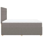 vidaXL Sommier à lattes de lit avec matelas Taupe 140x200 cm Tissu