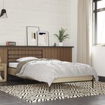 vidaXL Cadre de lit chêne sonoma 90x200 cm bois d'ingénierie et métal