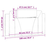 vidaXL Coussin de tête de lit blanc 100 cm similicuir