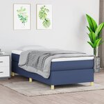vidaXL Cadre de lit Bleu 90x190 cm Tissu