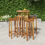 vidaXL Ensemble de bar de jardin 5 Pièces bois d'acacia solide