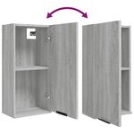 vidaXL Meubles de salle de bain 5 Pièces Sonoma gris Bois d'ingénierie