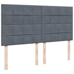 vidaXL Sommier à lattes de lit et matelas Gris foncé 180x200cm Velours