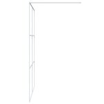 vidaXL Paroi de douche Blanc 140x195 cm Verre ESG transparent