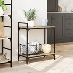 vidaXL Chariot de cuisine chêne sonoma 60 5x31x72 5 cm bois ingénierie