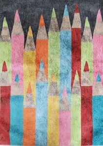 Tapis enfant 80 x 150 cm - Multicolore