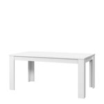 KOVA Table a manger 6 personnes contemporain blanc mat - L 160 x l 90 cm