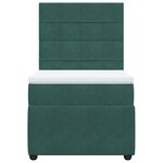 vidaXL Sommier à lattes de lit avec matelas Vert foncé 90x190 cm