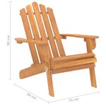 vidaXL Chaise de jardin Adirondack Bois d'acacia massif