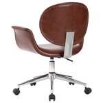 vidaXL Chaise pivotante de bureau Marron Similicuir