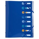 Trieur 8 Compartiments Polypropylène Recyclé Beeblue - A4 - Bleu Marine - X 10 - Exacompta