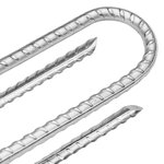 vidaXL Piquets de tente 6 Pièces forme de U 41 5 cm Ø12mm acier galvanisé