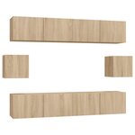 vidaXL Ensemble de meubles TV 6 Pièces Chêne sonoma Bois d'ingénierie