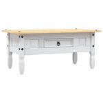 vidaXL Table basse Pin mexicain Gamme Corona Blanc 100x55x44 cm