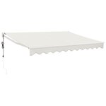 vidaXL Auvent rétractable automatique crème 3x2 5 m