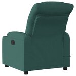 vidaXL Fauteuil de massage inclinable électrique Vert foncé Tissu