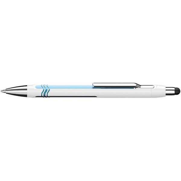 Stylo à bille epsilon touch blanc-bleu pte extra large bleu x 15 schneider