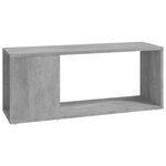 vidaXL Meuble TV Gris béton 80x24x32 cm Aggloméré