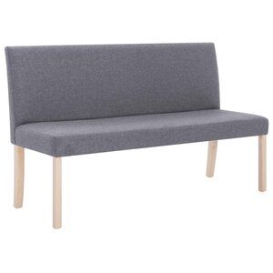 Banquette pouf tabouret meuble banc 139 5 cm gris clair polyester 3002101