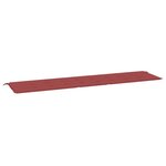 vidaXL Coussin de banc de jardin rouge bordeaux 200x50x3 cm