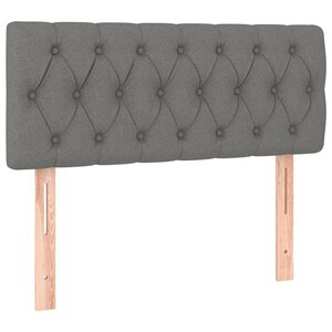 vidaXL Tête de lit Gris foncé 90x7x78/88 cm Tissu