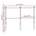 vidaXL Tête de lit chêne marron 120 cm bois d'ingénierie et acier