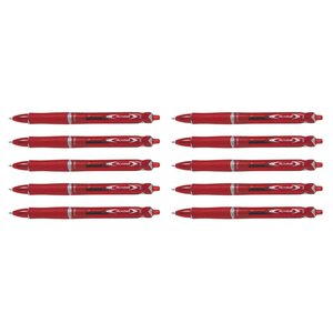 Stylo à bille acroball begreen pointe moyenne rouge x 10 pilot