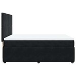 vidaXL Sommier à lattes de lit avec matelas Noir 140x190 cm Velours