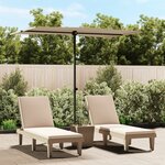 vidaXL Parasol de jardin avec mât en aluminium 2x1 5 m Taupe