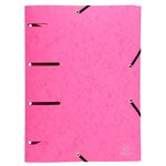 Chemise À Élastiques 3 Rabats Perforées Punchy Carte Lustrée 375g/m2 - A4 - Couleurs Assorties - X 25 - Exacompta