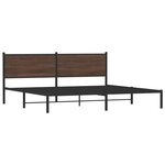 vidaXL Cadre de lit en métal sans matelas chêne marron 200x200 cm
