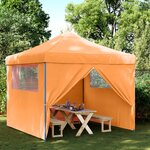 vidaXL Tente de réception pliable escamotable avec 4 parois latérales