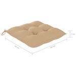 vidaXL Chaises Batavia avec coussins 8 Pièces Bois de teck solide