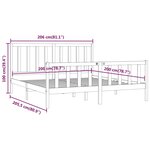 vidaXL Cadre de lit Marron miel Bois massif 200x200 cm
